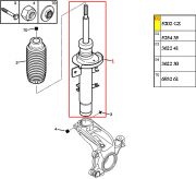 5202GZ-Amortecedor Dianteiro - Lado Direito
