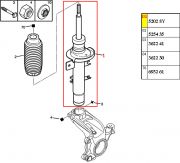 5202SY-Amortecedor Dianteiro - Lado Esquerdo