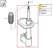 5202CZ-Amortecedor Dianteiro - Lado Esquerdo