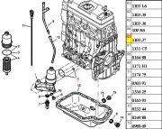 Anel de Suporte do Filtro de Óleo Original Peugeot 2008 / 206 / 206 SW / 207 / 207 SW / 208 / Citroen Air Cross / C3  / C4 / C4 Pallas 1.5 8v 1.6 16v 