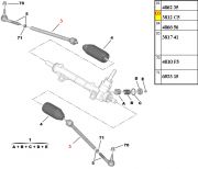 3812C5-Barra Axial da Direcao/ Medida 301mm