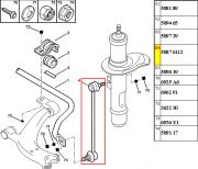 508761-Bieleta da Suspensao Dianteira / Medida 10x300mm