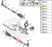 Barra Axial da Direcao (braco da caixa) / Medida 324mm Peugeot 307 2001 a 2005