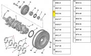 0113F3-Bronzina de Mancal - Medida 0,50 (Bloco motor Aluminio - Trava Larga)