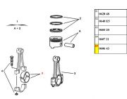 0113E6-Bronzina de Mancal - Medida 0,50 (Motor bloco de Ferro - Trava Fina)