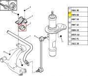 509466-Bucha da Barra Estabilizadora Central/ Medida 19mm