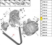 5750XV-Correia do Alternador / Medida 6Pk-1050