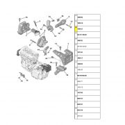 1839J3-Coxim do Motor - Lado Direito