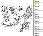1839H6-Coxim Hidraulico do Motor - Lado Direito