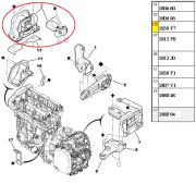 1839F7-Coxim do Motor - Lado Direito