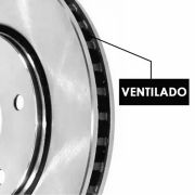 Disco de freio Dianteiro Ventilado Peugeot 2008/307/308/408/5008 1.6 2.0 16v/Citroen Air Cross/C3/C3 Picasso/C4/C4 Lounge/C4 Pallas/C5/DS3/Xsara Picasso