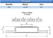 4249C5-Disco de Freio Dianteiro - Sistema Teves/ 3 Furos