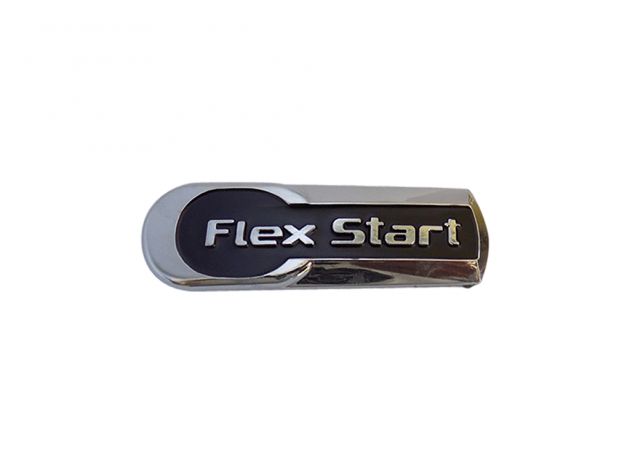 Emblema "FLEXSTART" - Cromado