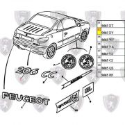 Emblema Peugeot "206"