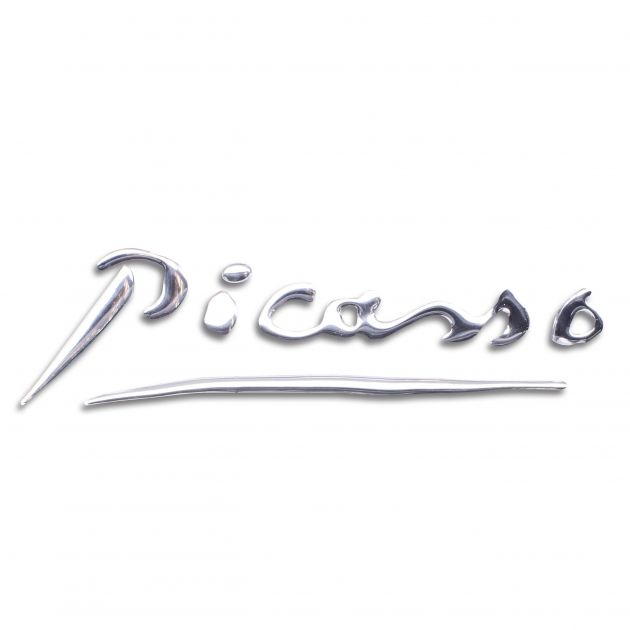 Emblema "Picasso" - Prata Brilhante Resinado