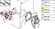 1336H7-Flange do Coletor de Agua - 3 Saidas