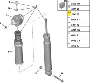 Kit Batente do Amortecedor Traseiro - Com Suporte de Aluminio