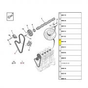 Kit correia dentada 104 dentes Peugeot 206/206 SW/207/207 SW/208/Hoggar/Citroen C3/C3 Picasso 1.4 8v / 208/C3 1.5 8v - 0831S0