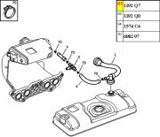 1192Q7-Mangueira do Respiro do Oleo