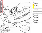 Palheta traseira do limpador vigia Peugeot 205 92/98 Citroen Xsara ZX 96/04 6426TB