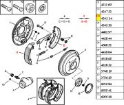 4241E5-Lona de Freio - Com Haste/ Sistema Lucas - Medida 180x32mm